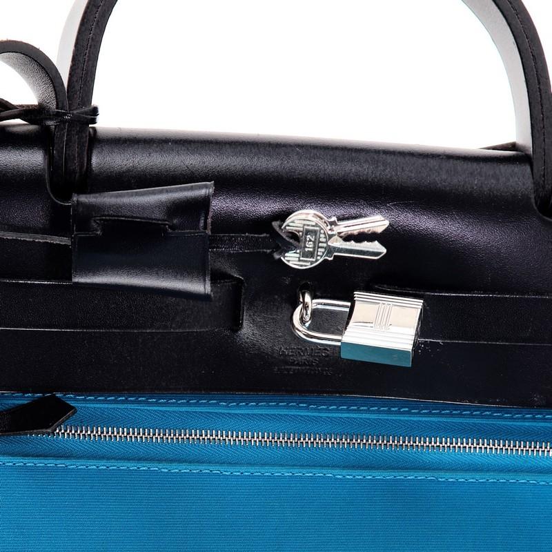 Hermes Herbag mit Reißverschluss aus Leder und Toile 31 4