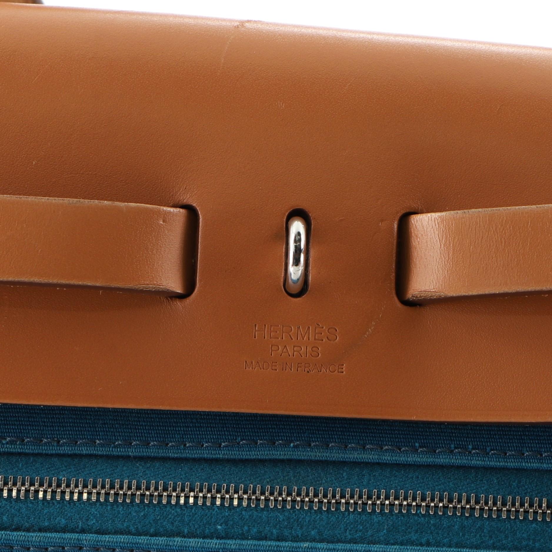 Hermes Herbag Zip Leather and Toile 31 2