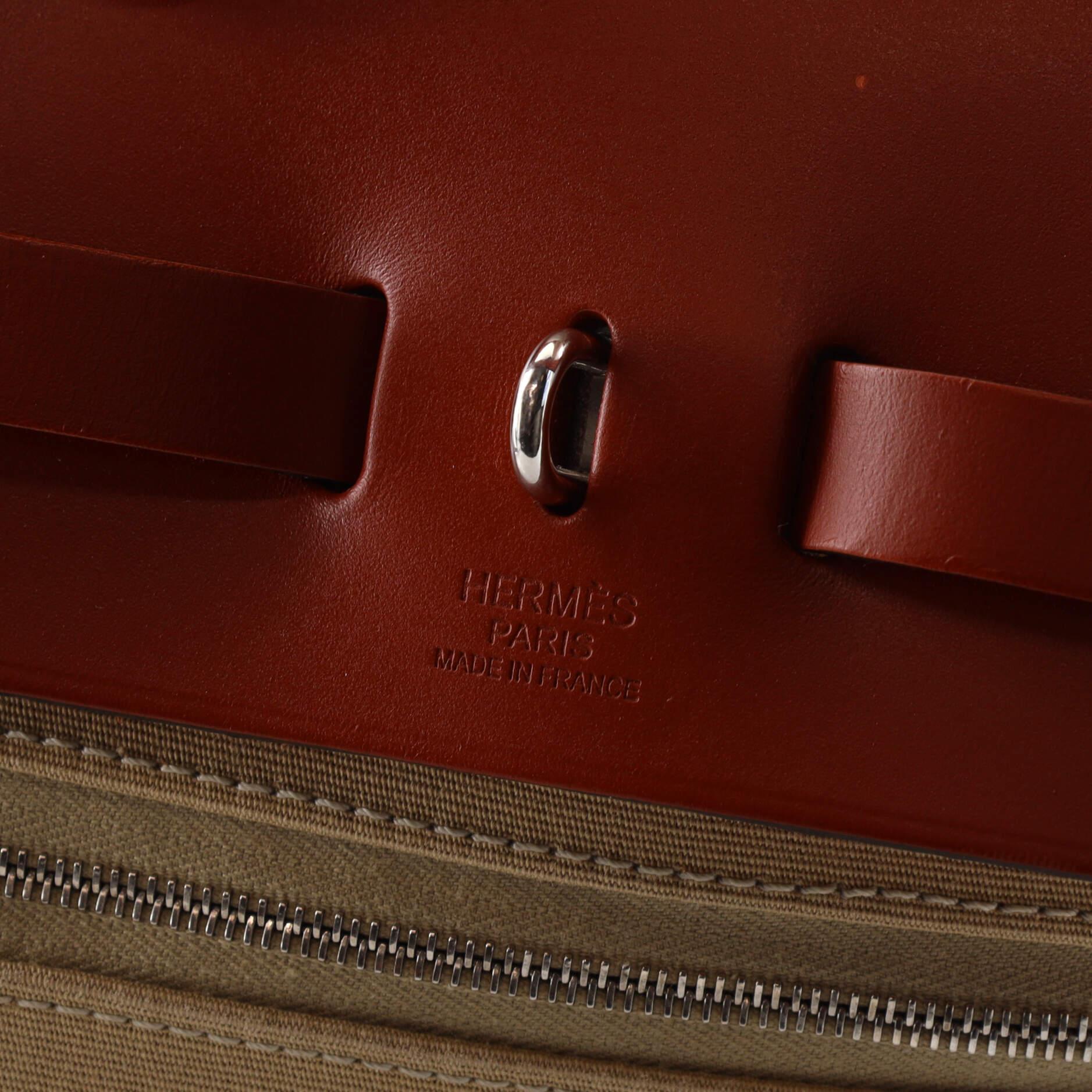Hermes Herbag Zip Leather and Toile 31 1