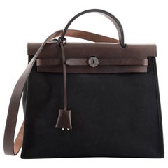 Hermes Herbag Zip Leather and Toile 31
