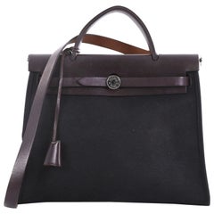 Hermes Herbag Zip Leather and Toile 31