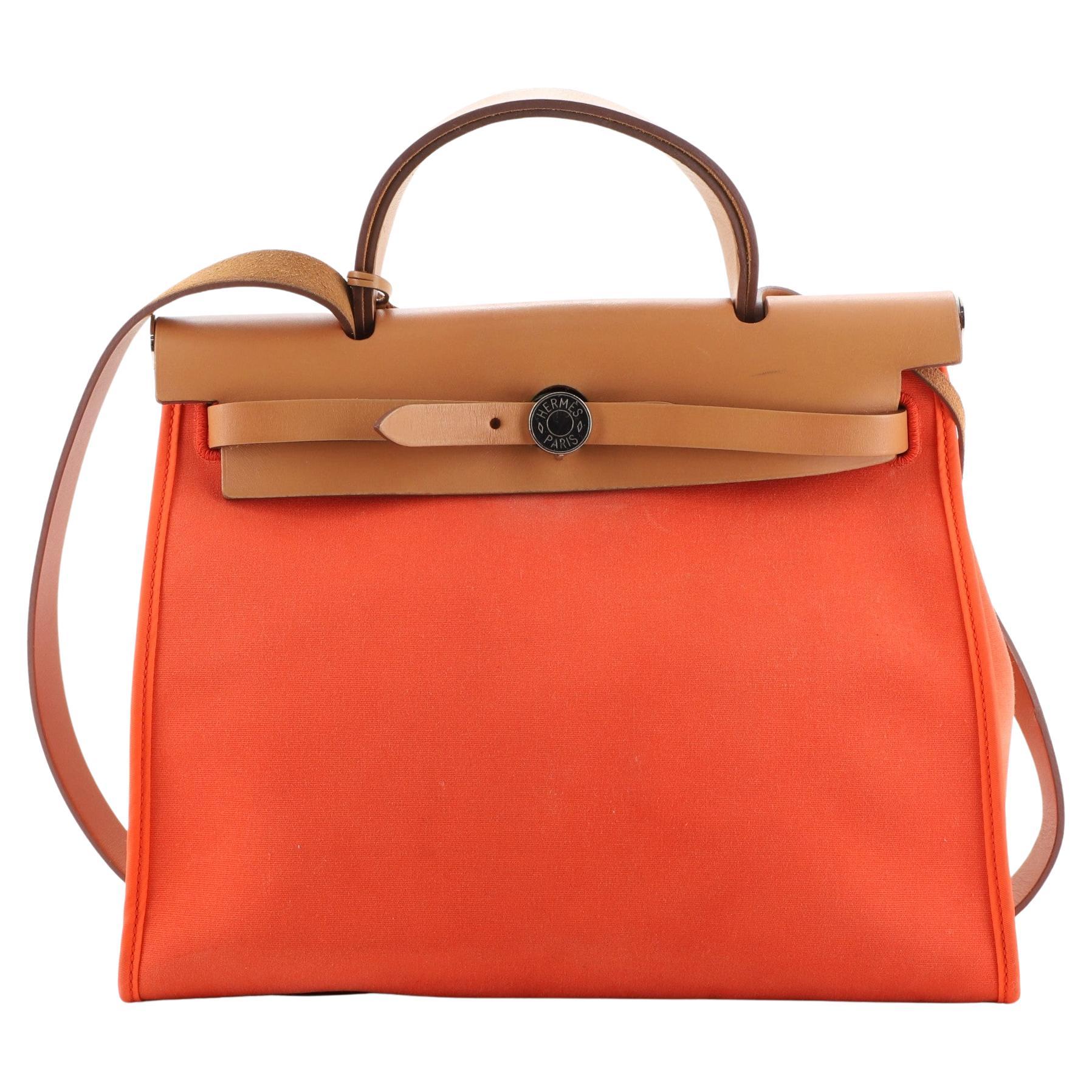 Hermes Herbag Zip Leather and Toile 31