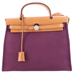 Hermes Herbag Zip Leather and Toile 31