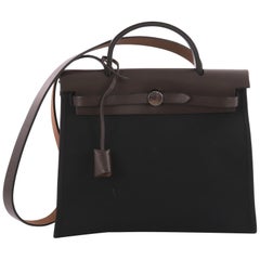 Hermes Herbag Zip Leather and Toile 31,