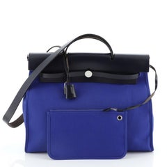 Hermes Herbag Zip Leather And Toile 39