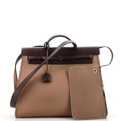 Hermes Herbag Cremallera Piel y Toile 39
