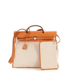 Hermes Herbag Cremallera Piel y Toile 39