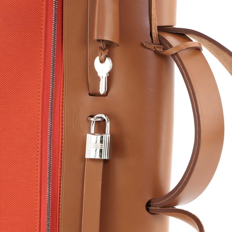 Hermes Herbag Zip Leather And Toile 39  2