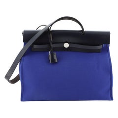 Hermes Herbag Zip Leather And Toile 39