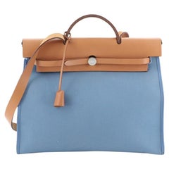 Hermes Herbag Zip Leather and Toile 39