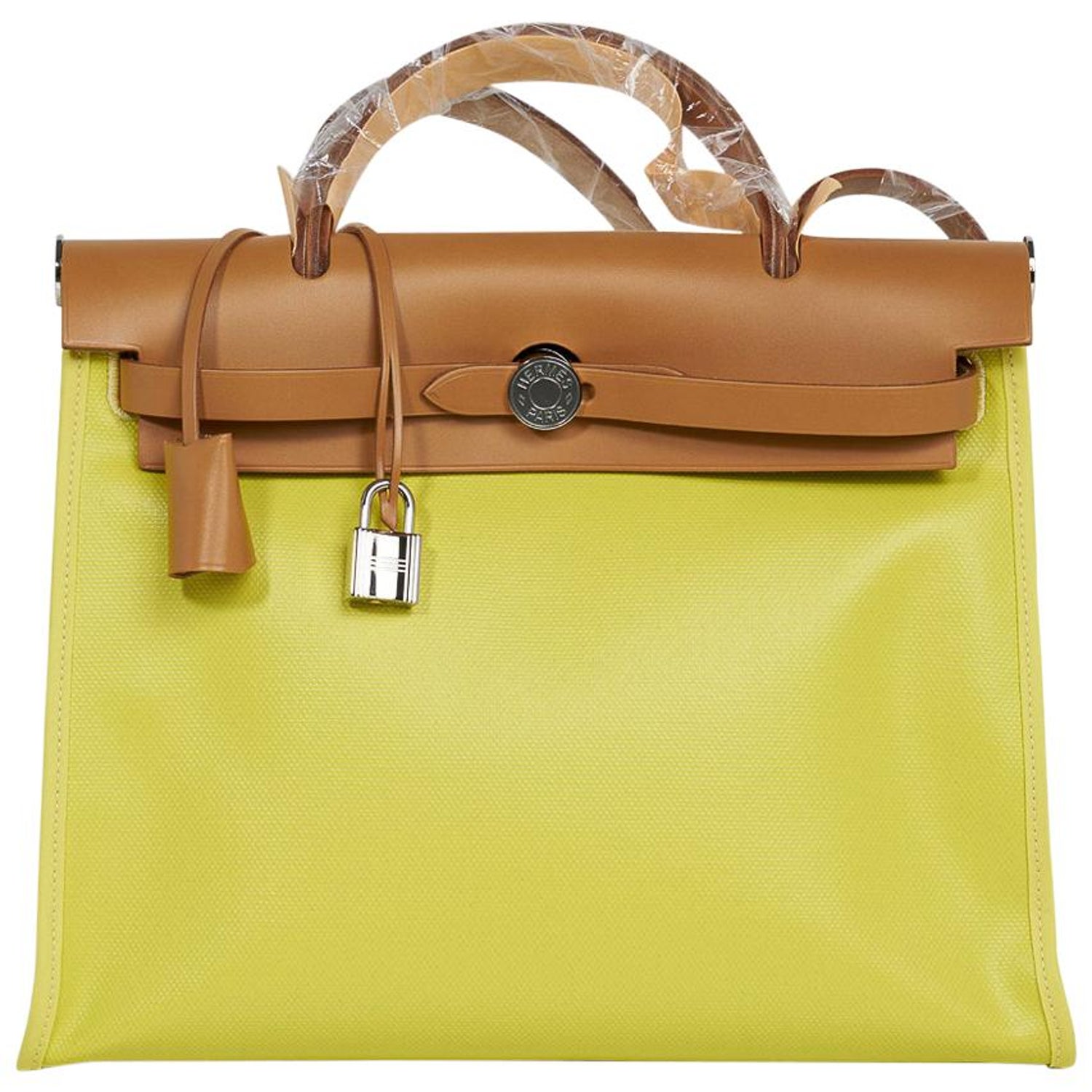 Hermés Kelly II Retourne 28cm Lime Evercolour PHW Handbag