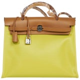 Hermès Jaune Citron Ostrich Leather Kelly 20cm II Sellier at 1stDibs