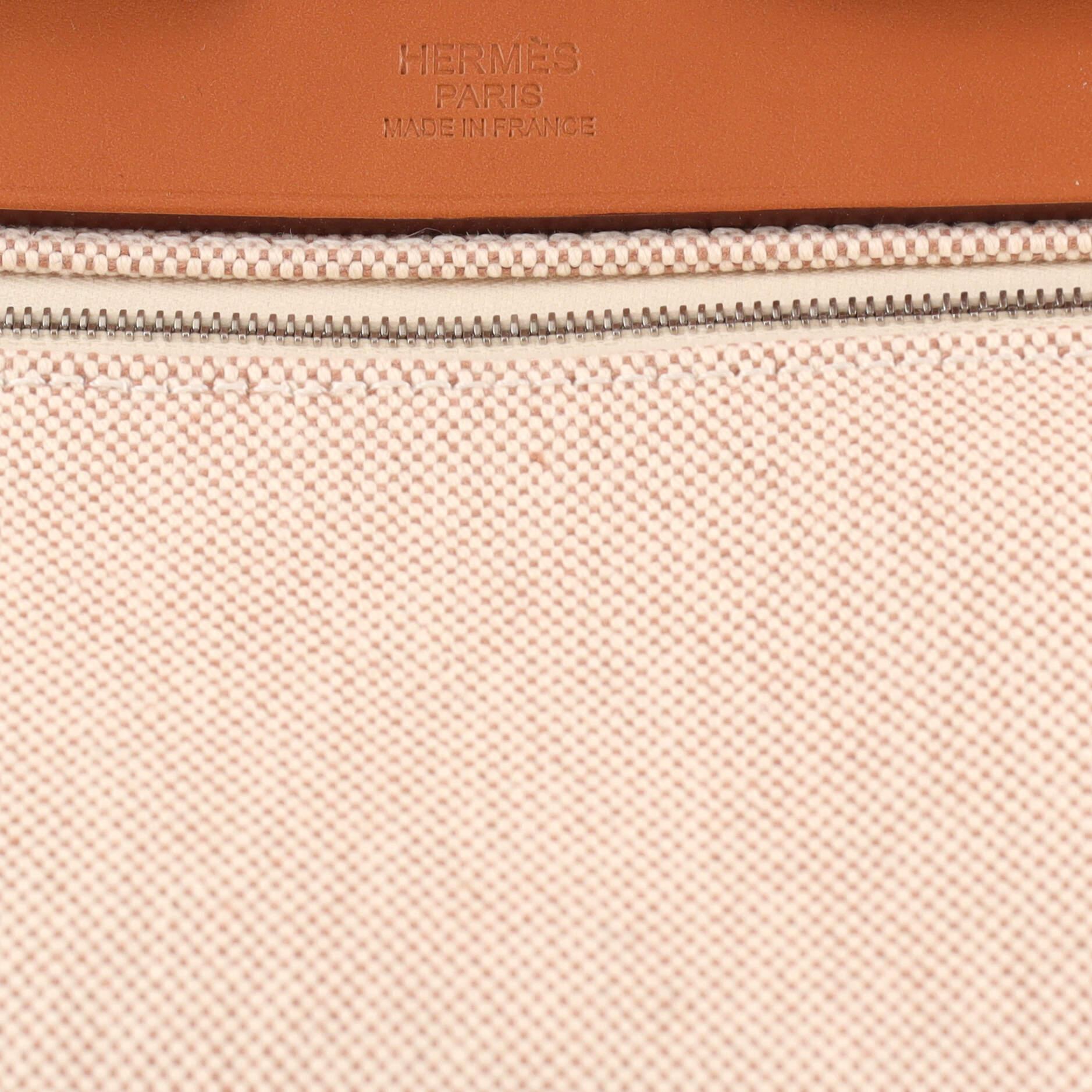 Hermes Herbag Zip Pegase Pop Toile and Leather 39 3
