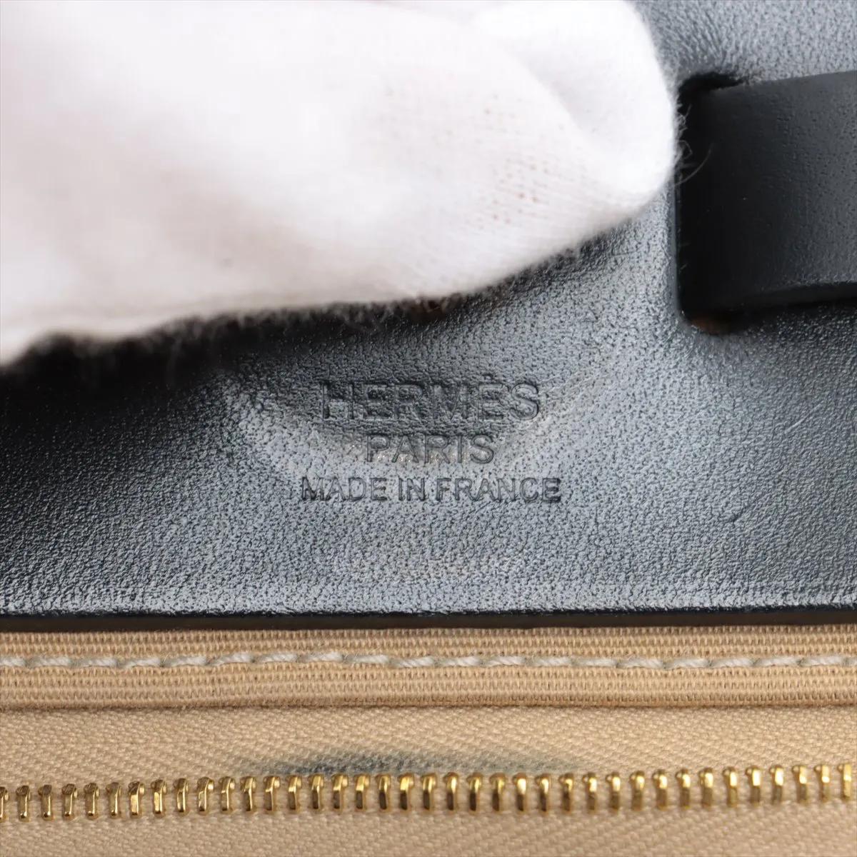 *Hermès Herbag Zip PM Beige x Schwarz im Angebot 8
