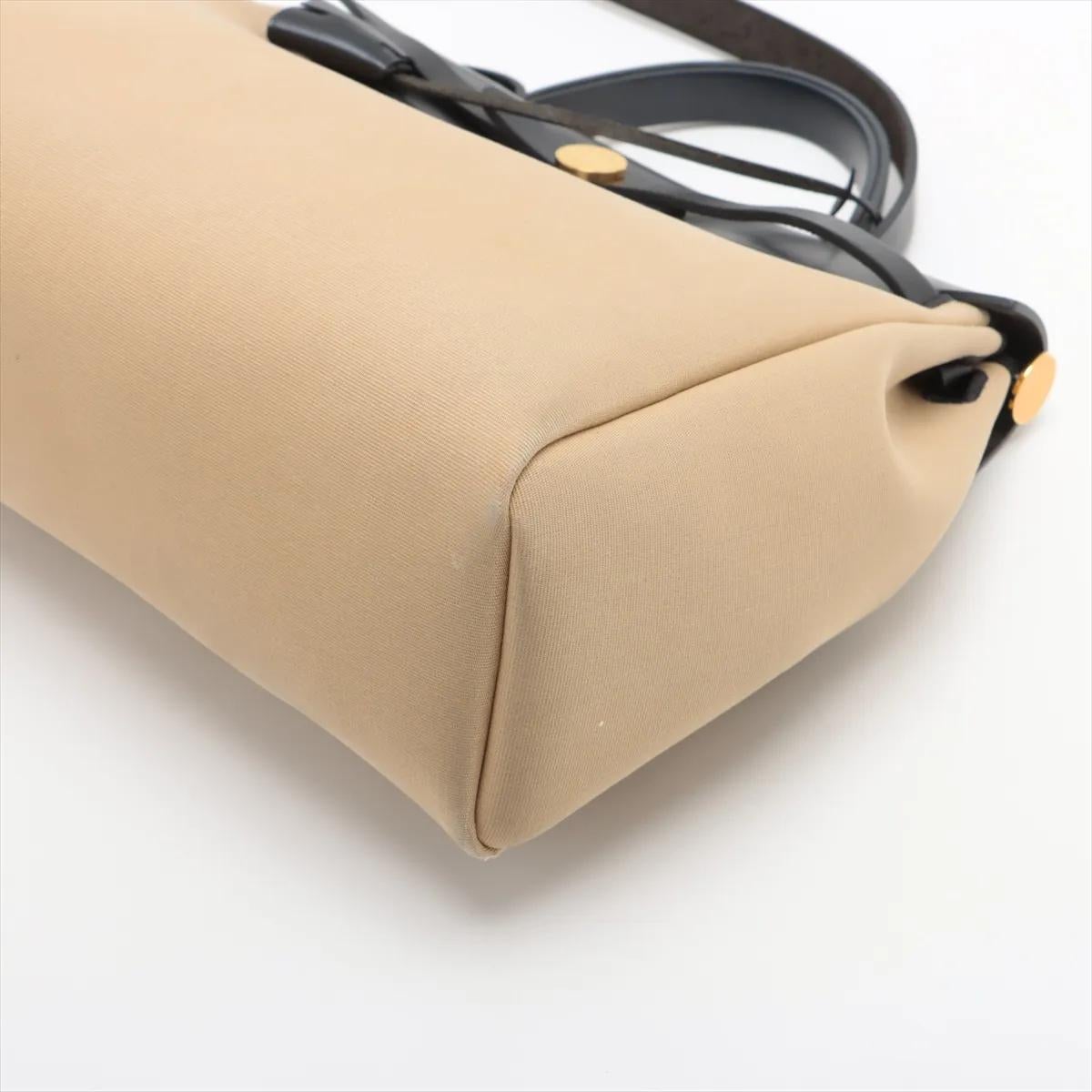 *Hermès Herbag Zip PM Beige x Schwarz Damen im Angebot