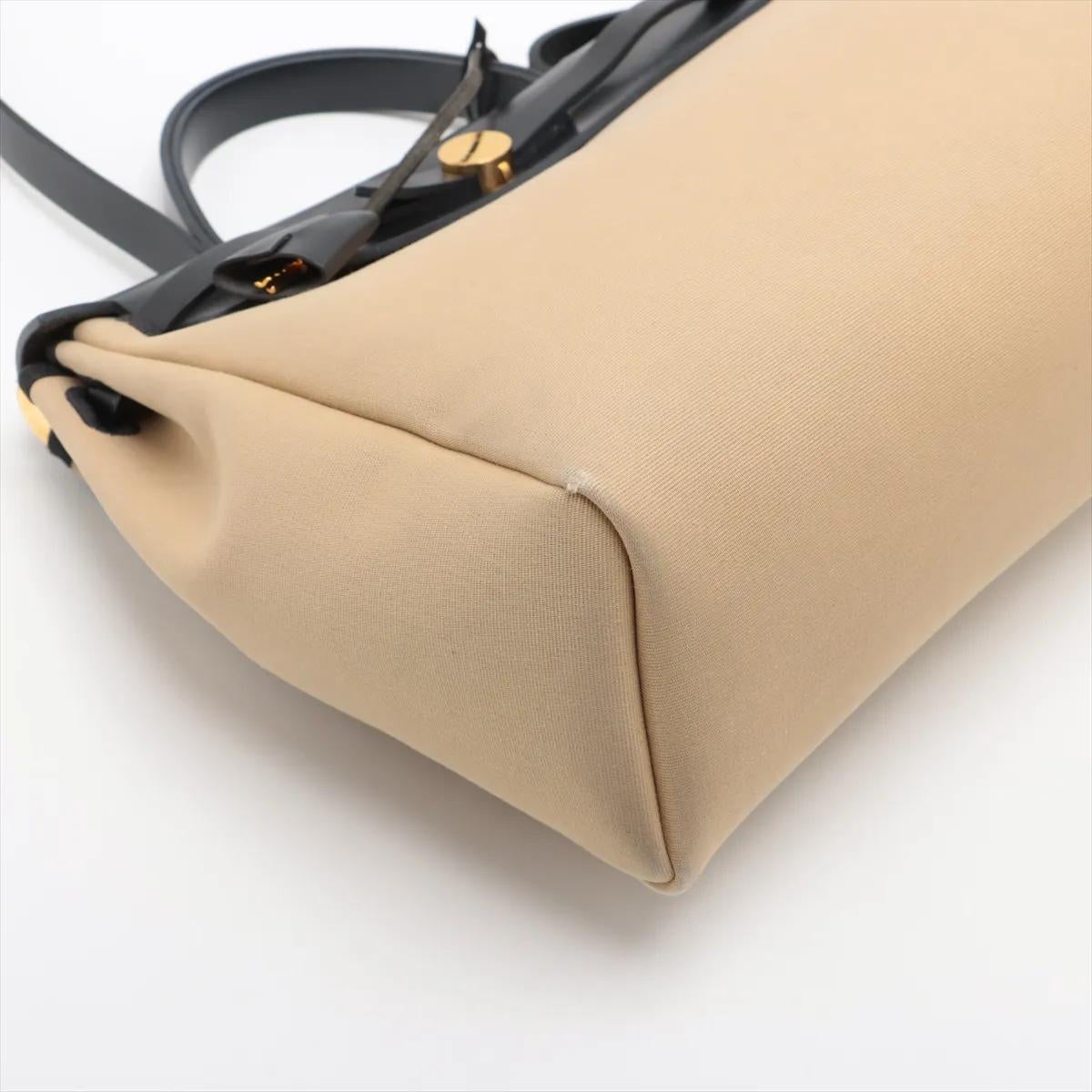 *Hermès Herbag Zip PM Beige x Schwarz im Angebot 1