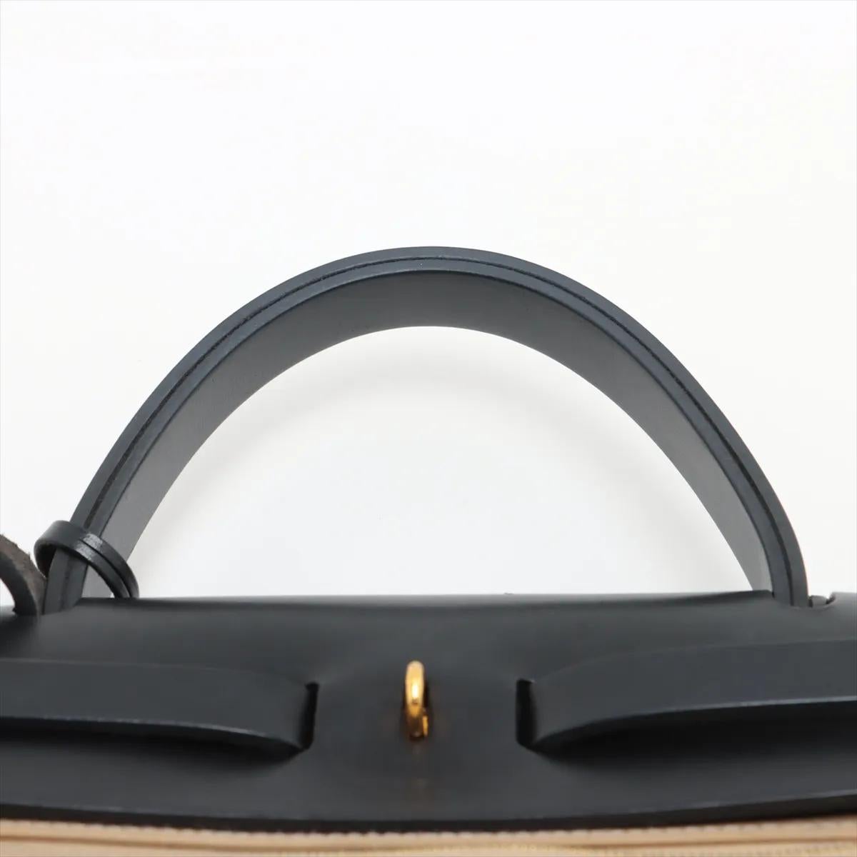 *Hermès Herbag Zip PM Beige x Schwarz im Angebot 3
