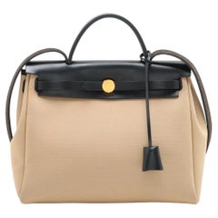 *Hermès Herbag Zip PM Beige x Black