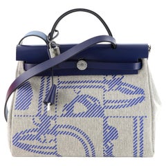 Hermes Herbag Zip Relief Brides de Gala Toile and Leather 31