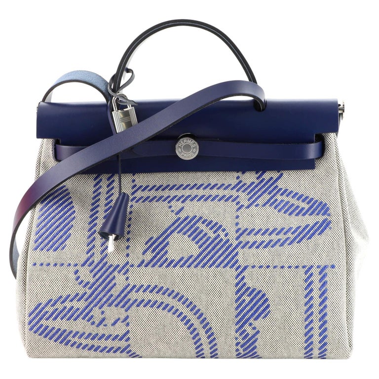 Hermes Herbag Zip Leather and Toile 31 - ShopStyle Shoulder Bags