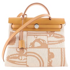 Hermes Herbag Zip Relief Brides de Gala Toile and Leather 31