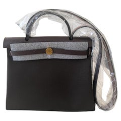 Hermès Herbag Zip Retourne 31 Dark Bronze/Ebene Gold Hardware