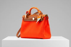 Hermes Herbag Zip Retourne 31 Orange Field/Fauve Gold Hardware