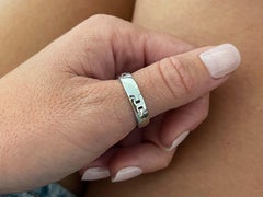Hermes Hercules Band Ring in 18k White Gold, EU 61