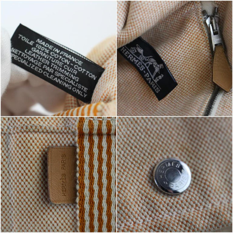 Hermès Herline 224186 Orange Canvas Messenger Bag For Sale at 1stDibs