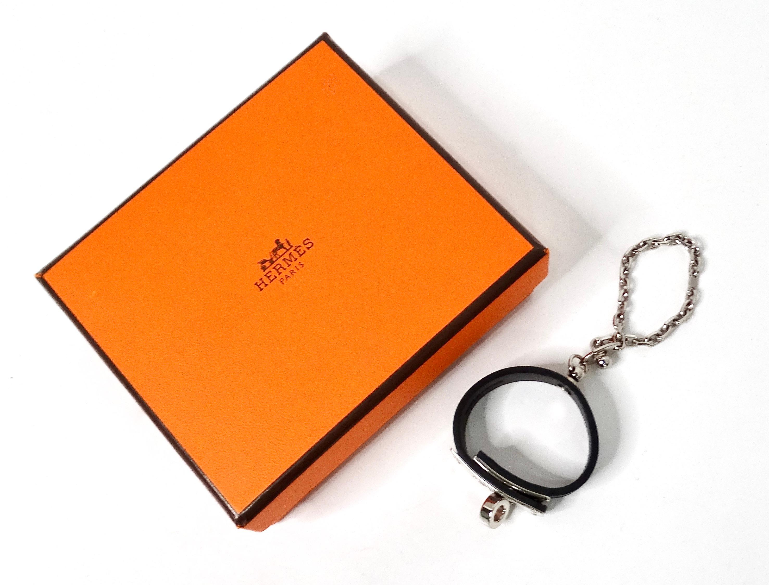 Hermes Clip Kelly en cuir de veau Swift noir en vente 2