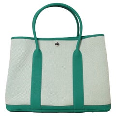 HERMES  Hermes Garden Party 36 Palladium Hardware Bamboo