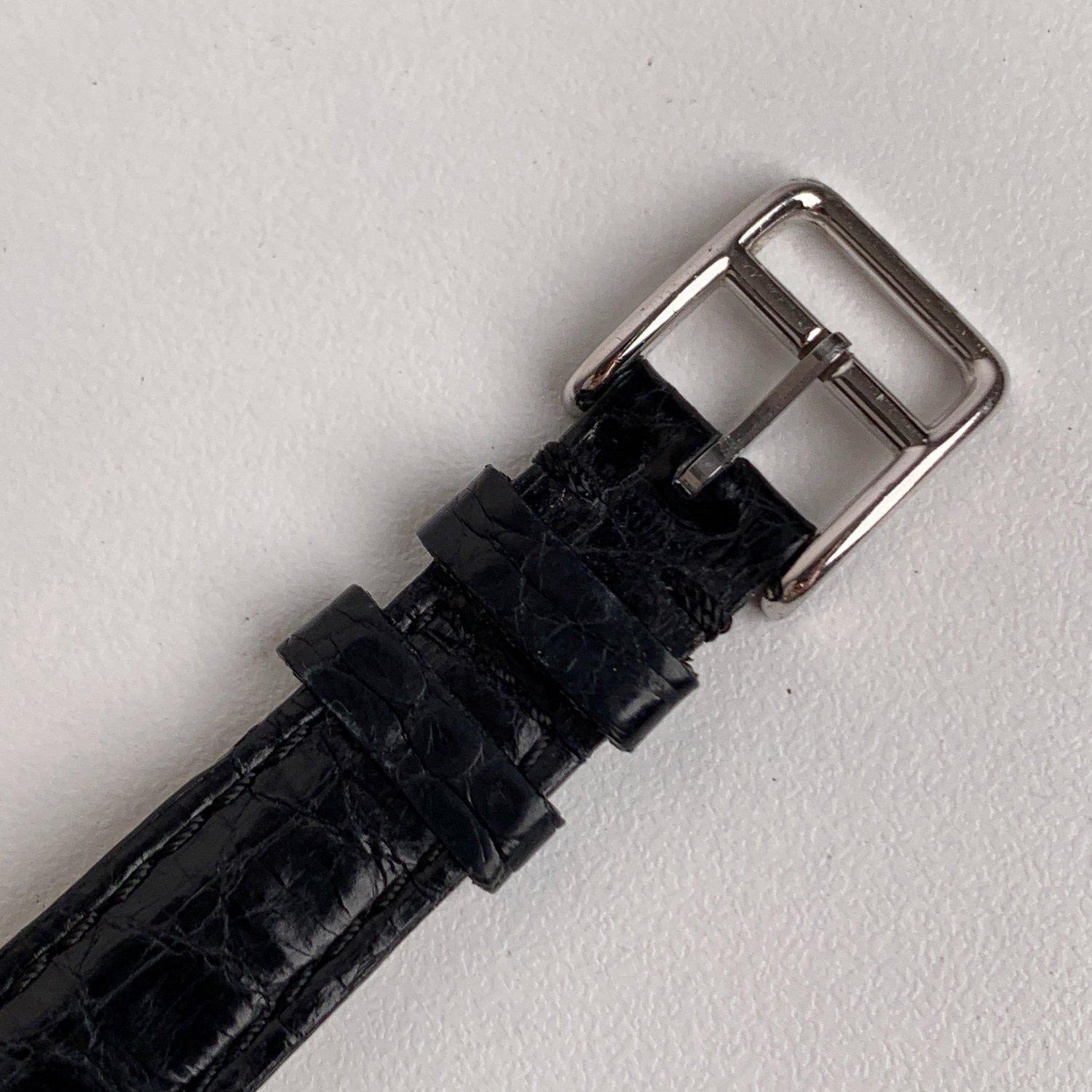 Women's or Men's Hermes Hermes Vintage Arceau Watch with Crocodile Wrist Strap