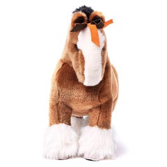 Hermès Hermy Plush Horse Toy Brown Acrylic Italy Vintage
