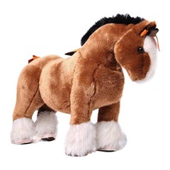 Hermès Hermy Plush Horse Toy Brown Acrylic Italy Vintage
