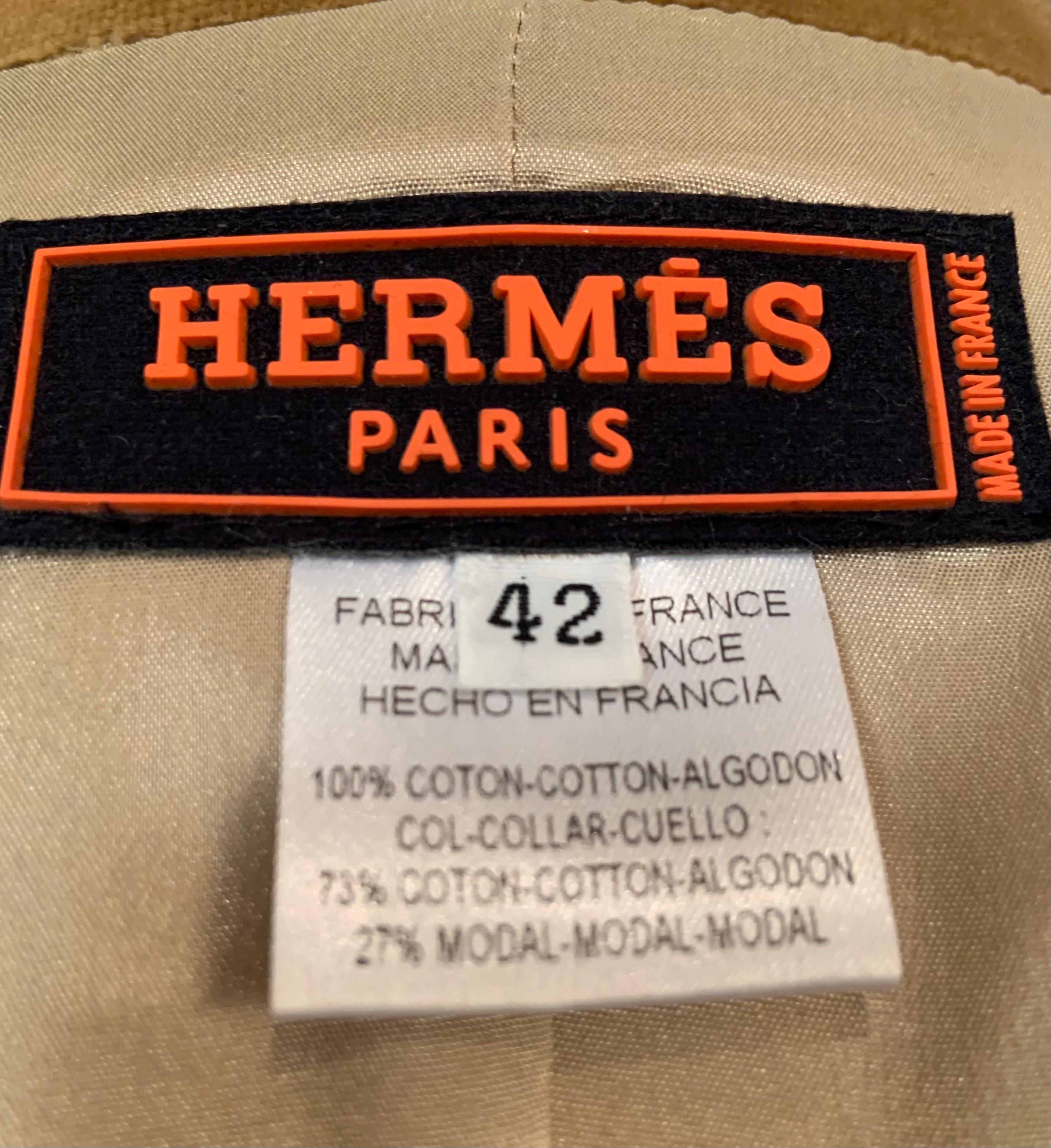 Hermes Herringbone Jacket with Velvet Collar and Cuffs For Sale at ...