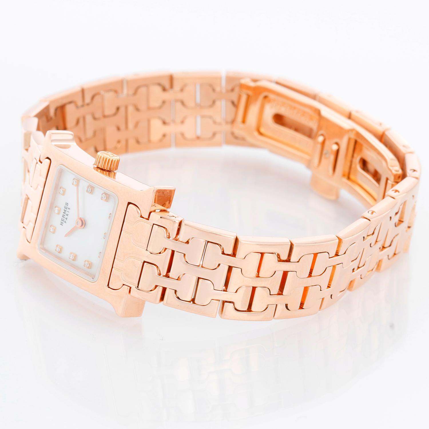 hermes gold watch ladies