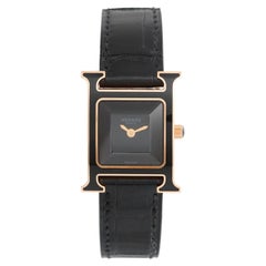 Hermes Heure H 18k Roségold Damenuhr HH1.2706