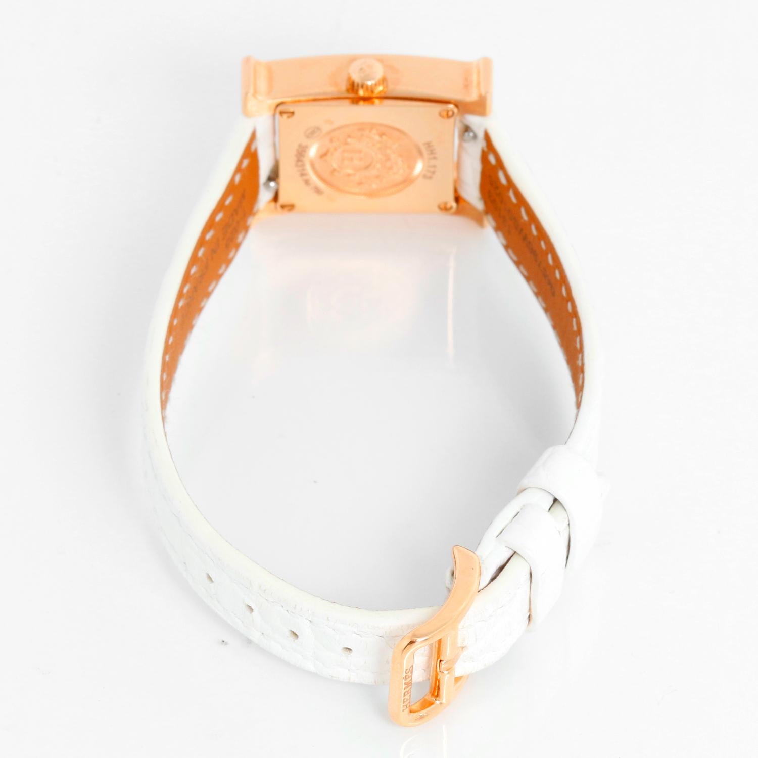 Hermes Heure H Mini de oro rosa de 18 quilates  Reloj señora W053094WW00 en Excelente estado para la venta en Dallas, TX