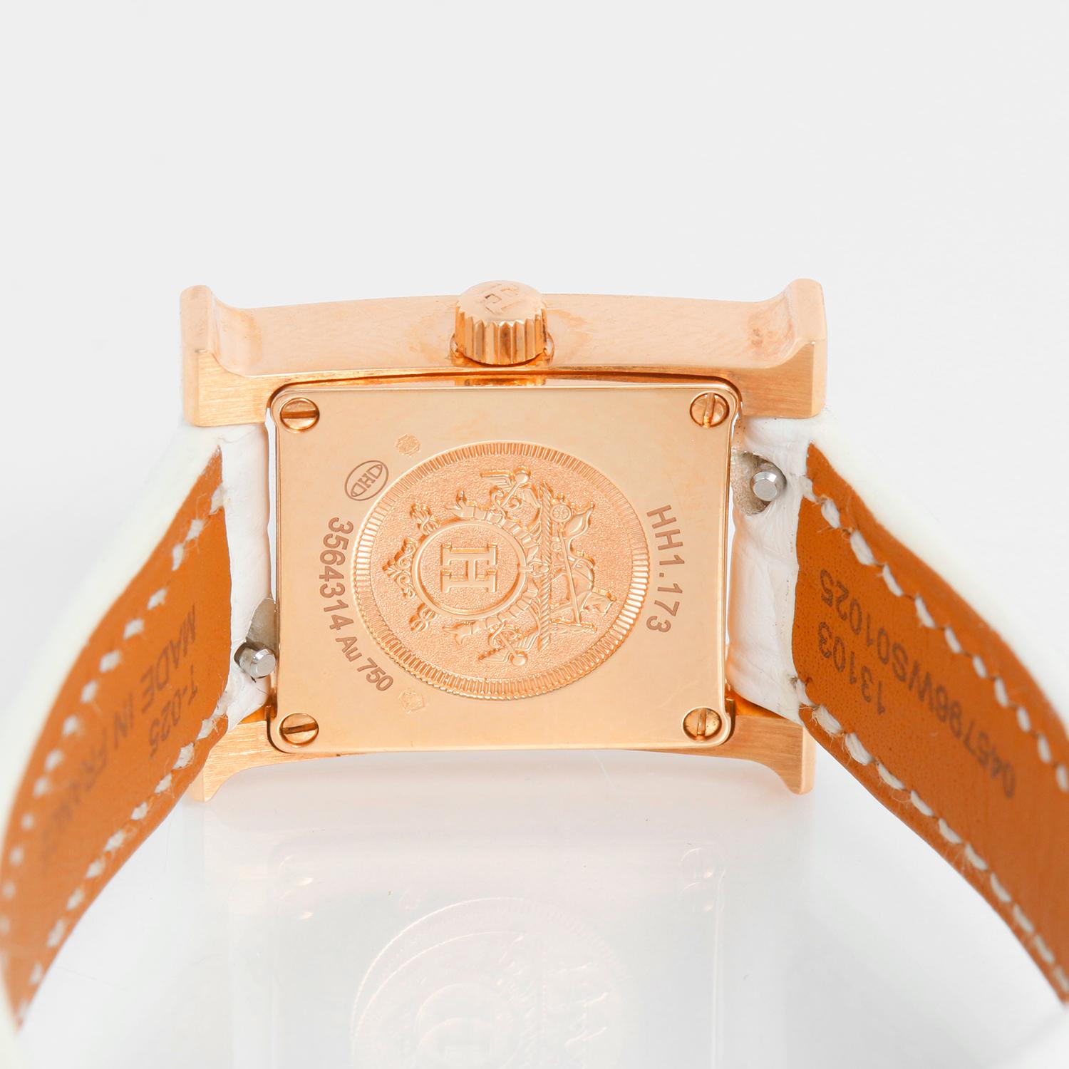 De las mujeres Hermes Heure H Mini de oro rosa de 18 quilates  Reloj señora W053094WW00 en venta