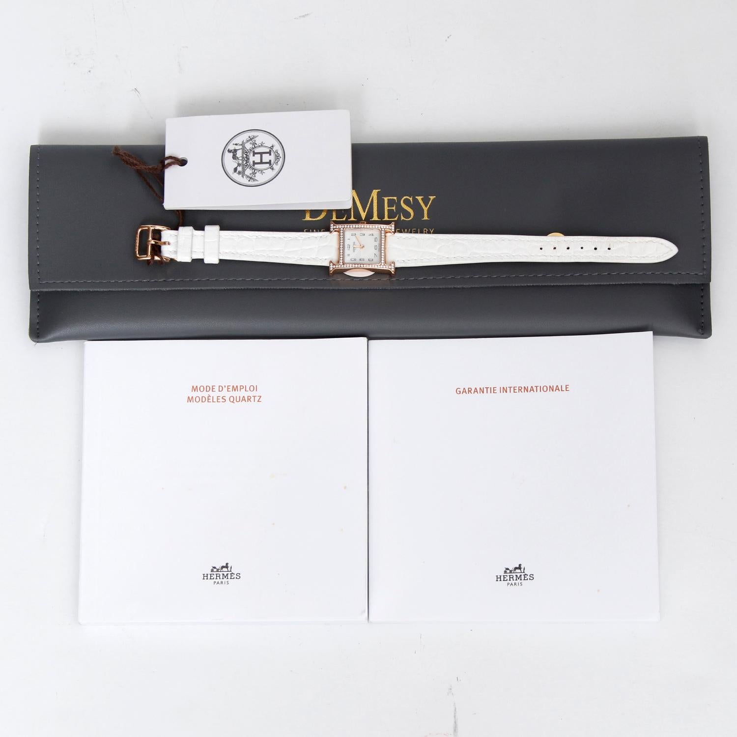 Hermes Heure H Mini de oro rosa de 18 quilates  Reloj señora W053094WW00 en venta 1