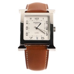 Hermes Heure H Automatic Watch Acier inoxydable et cuir 32