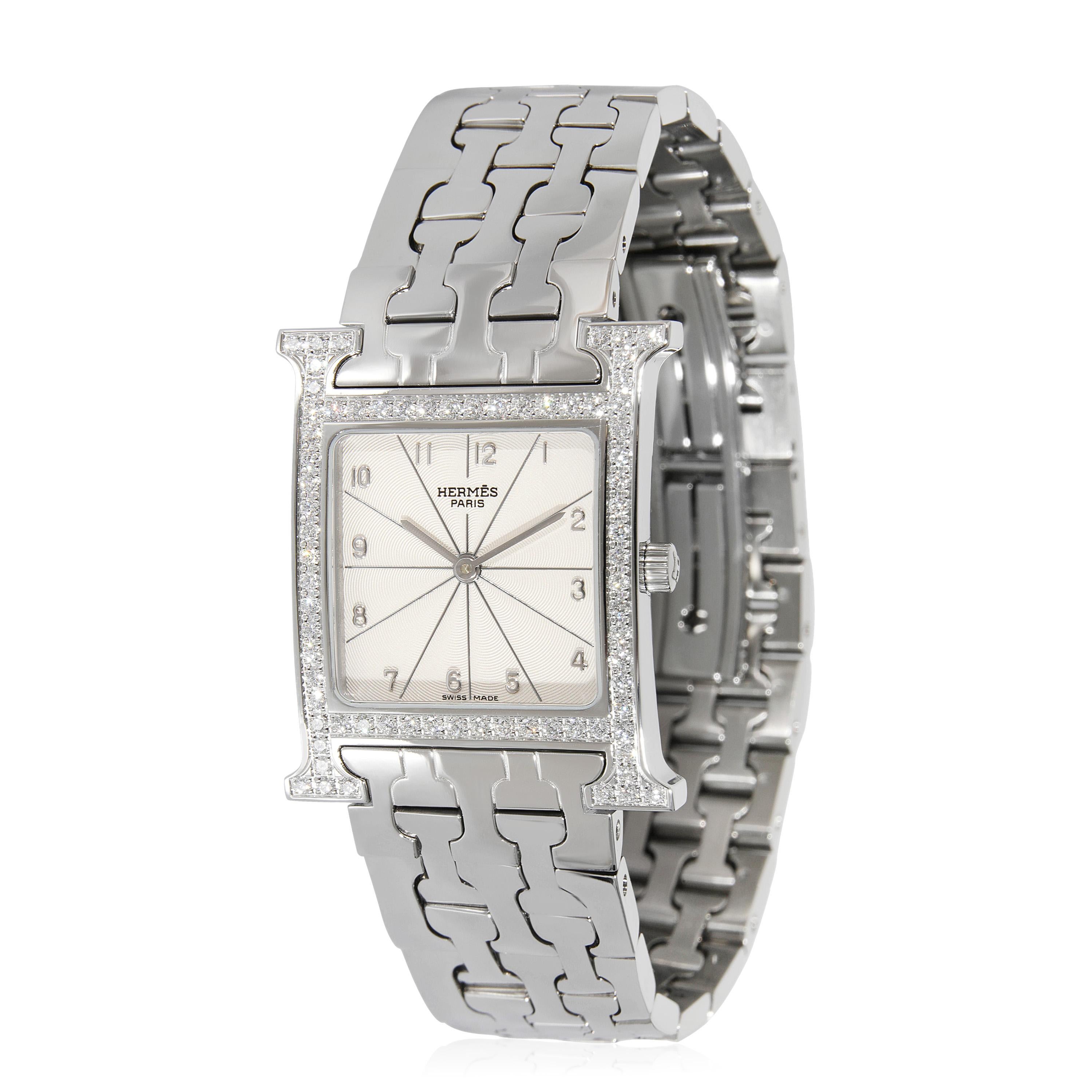 Hermès Heure H HH1.530.271/4805 Unisex Watch in  Stainless Steel In Excellent Condition In New York, NY