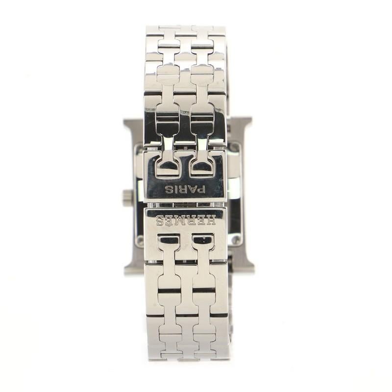 Hermes Heure H Quartz Watch Stainless Steel 21 In Good Condition In New York, NY