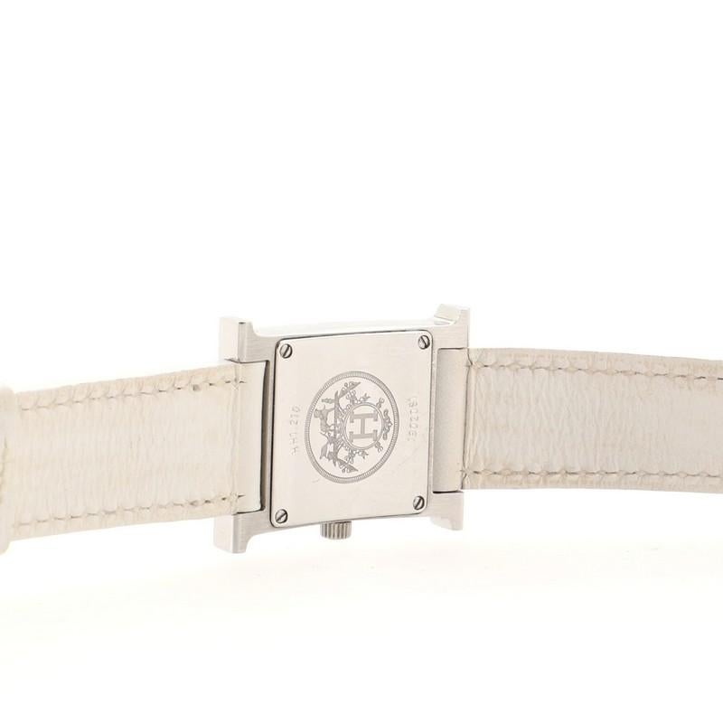 Hermès Heure H Quartz Watch Stainless Steel and Leather 21 2