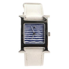 Hermès Heure H Quartz Watch Stainless Steel and Leather 21