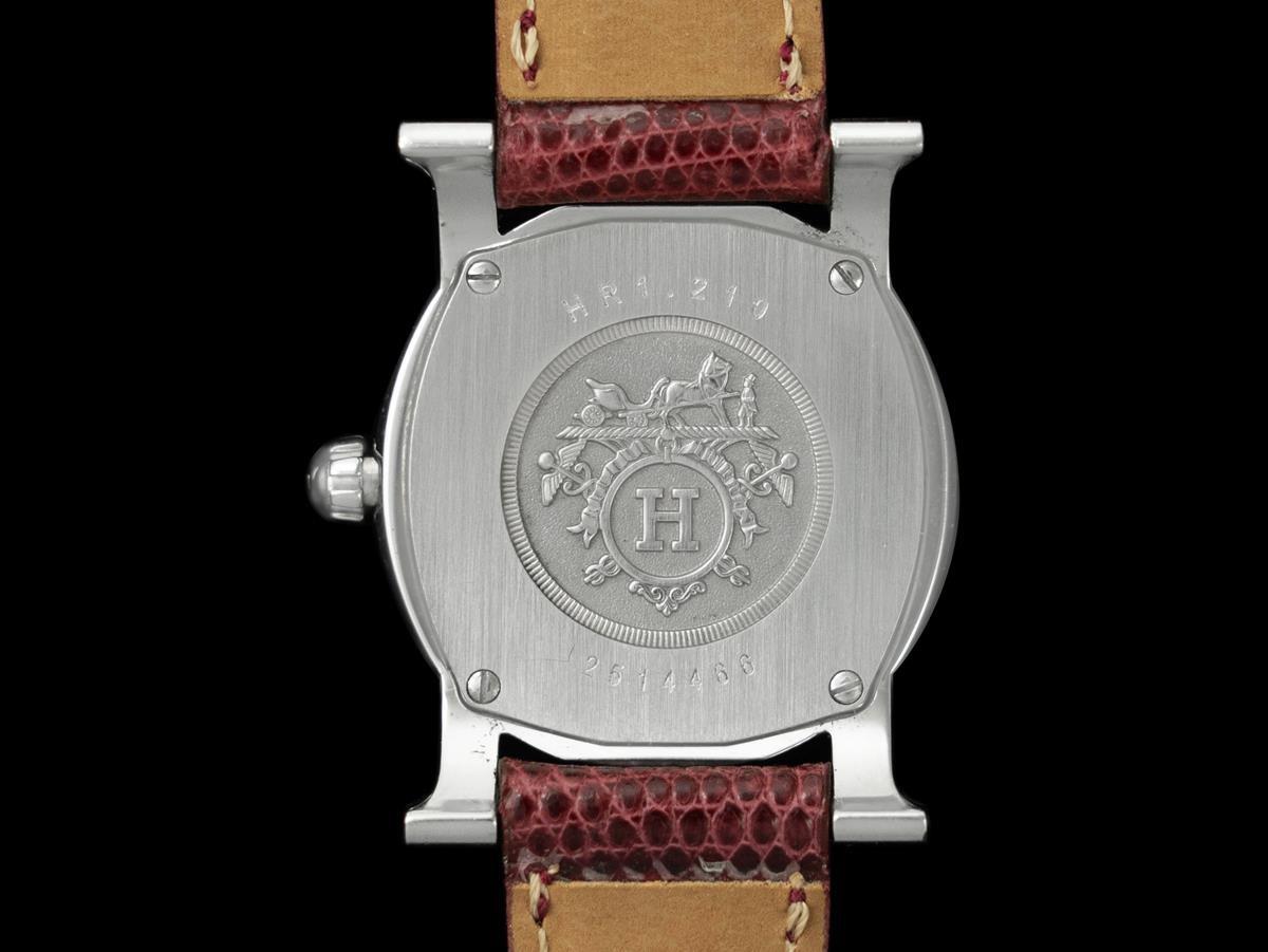 Hermes Heure H Ronde Ladies Quartz Watch with Boxes - Stainless Steel For Sale 2