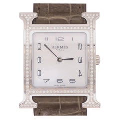 Hermes Heure H Watch Diamonds & Mother of Pearl