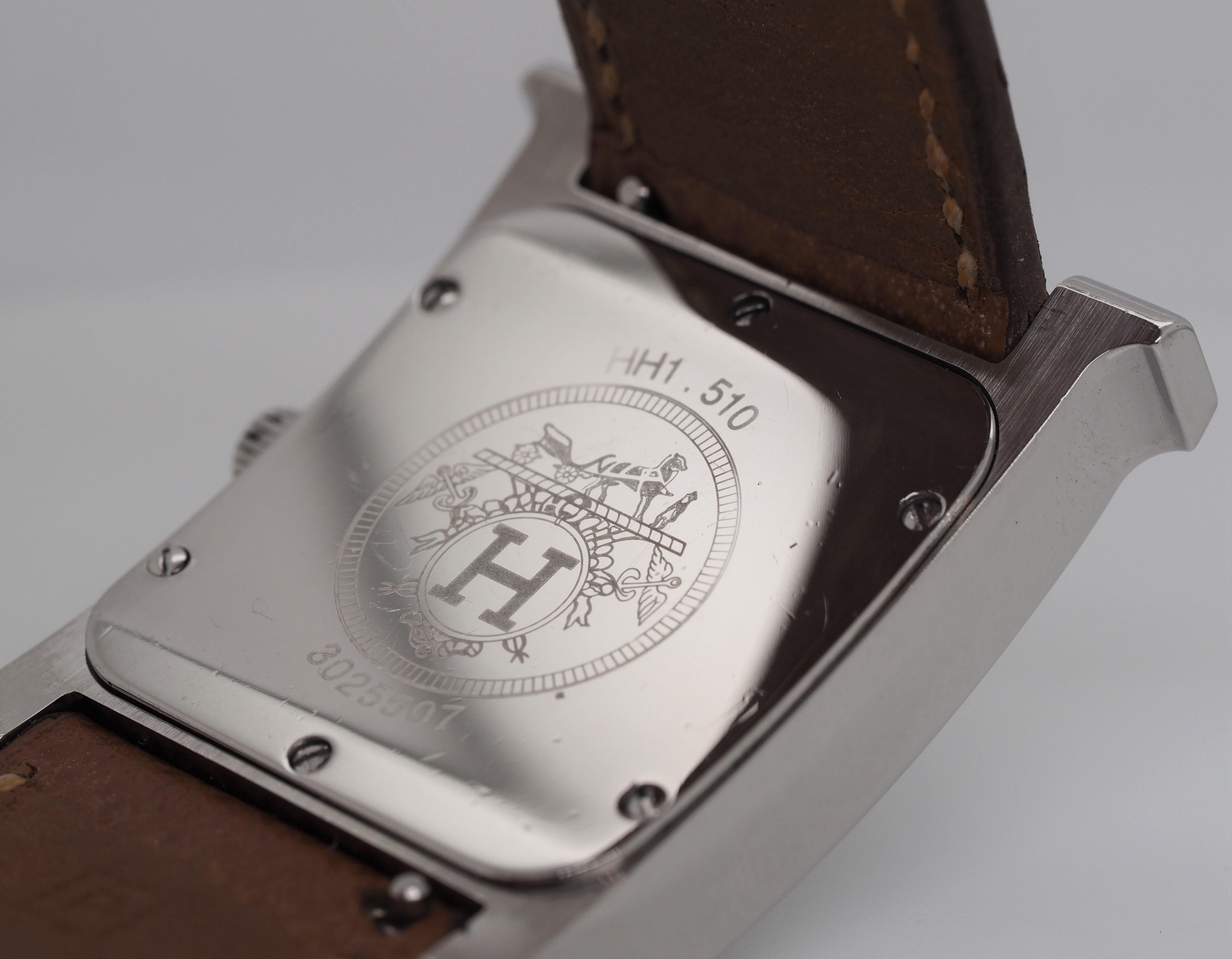 Hermès Heure HH1 510 Automatik Quarz Uhr Edelstahl (Ungeschliffen)