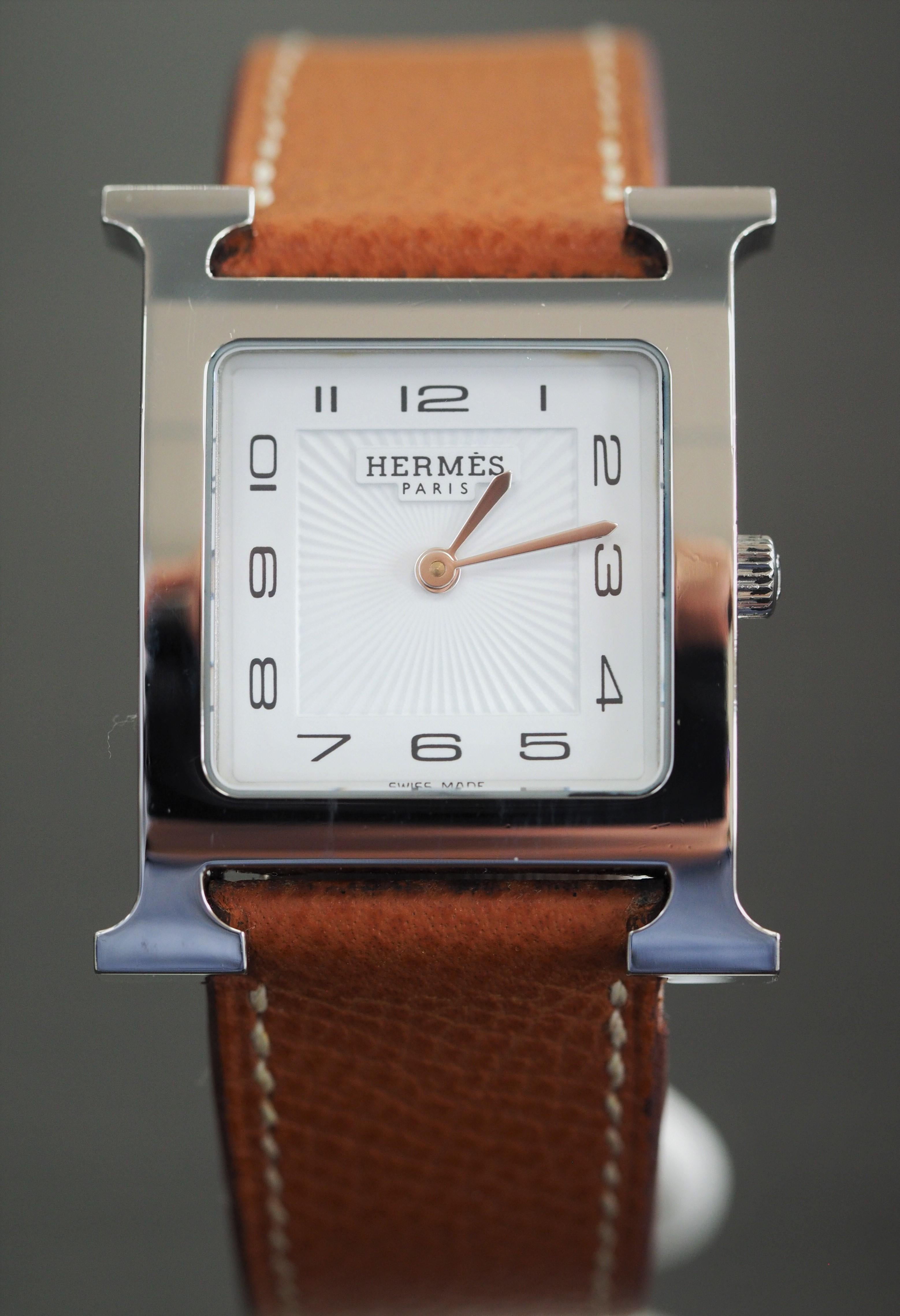 Hermès Heure HH1 510 Automatik Quarz Uhr Edelstahl für Damen oder Herren
