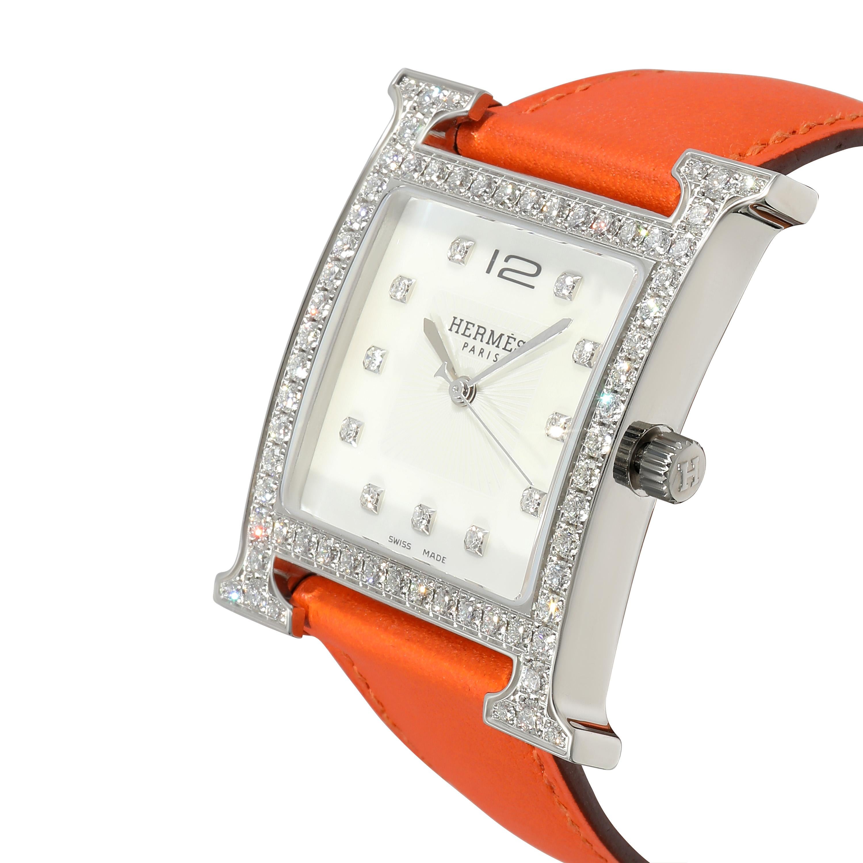 Hermès Heures H HH1.830 Unisex-Uhr in  Rostfreier Stahl im Zustand „Hervorragend“ in New York, NY